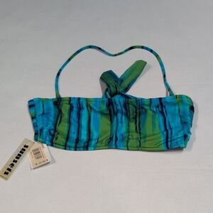 Sunsets Separates Peacock Bandeau Swim Top Size L